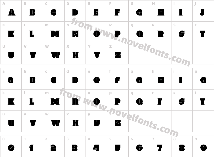 Placarto 4FCharacter Map