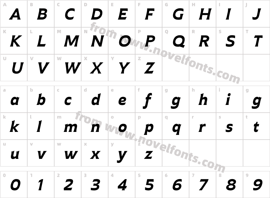 Plathorn Ext Bla ItCharacter Map