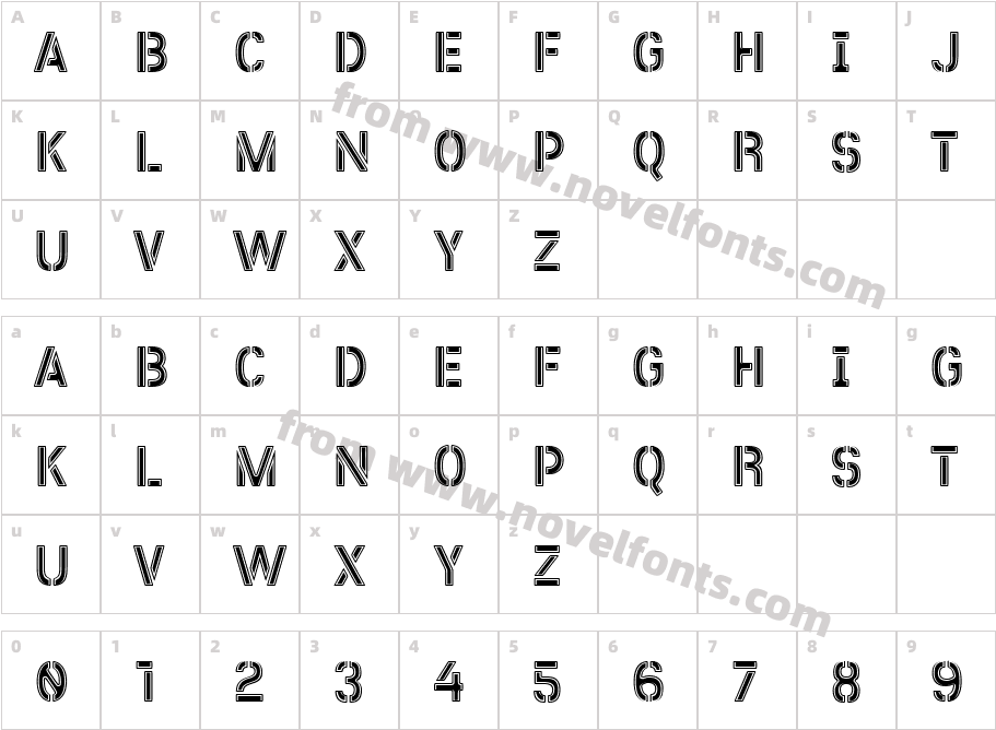 Platsten RegularCharacter Map