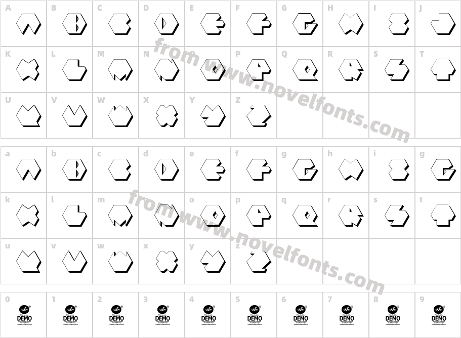 Poly FontCharacter Map