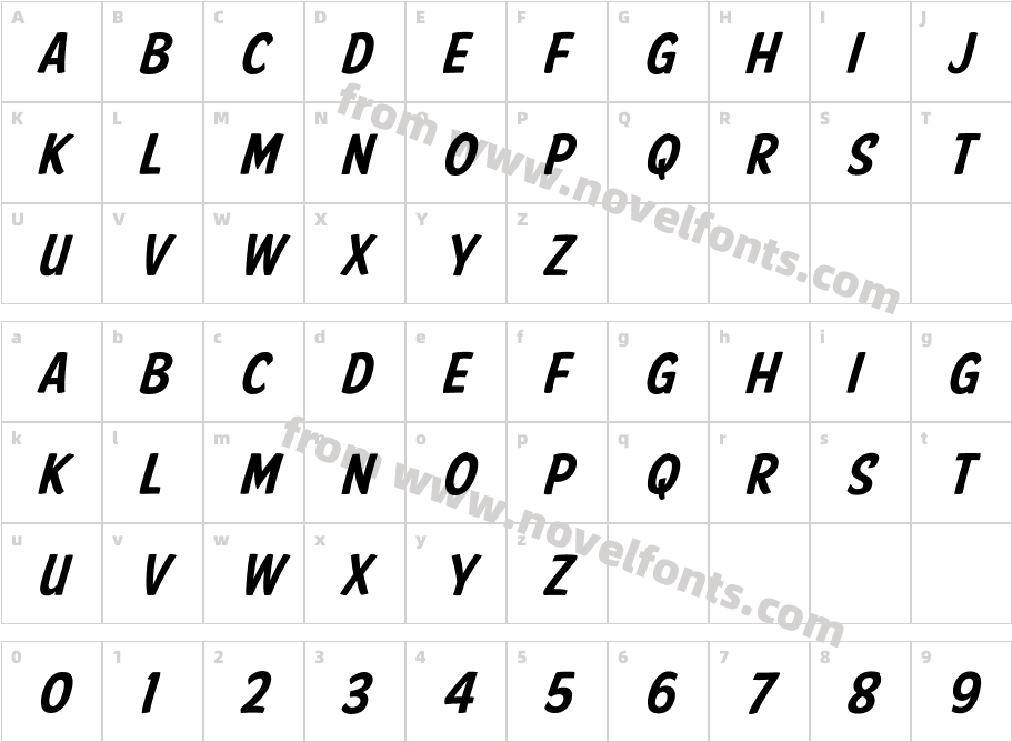 American Purpose Casual 02Character Map