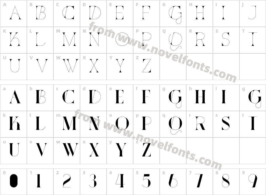 Port Vintage Regular MediumCharacter Map