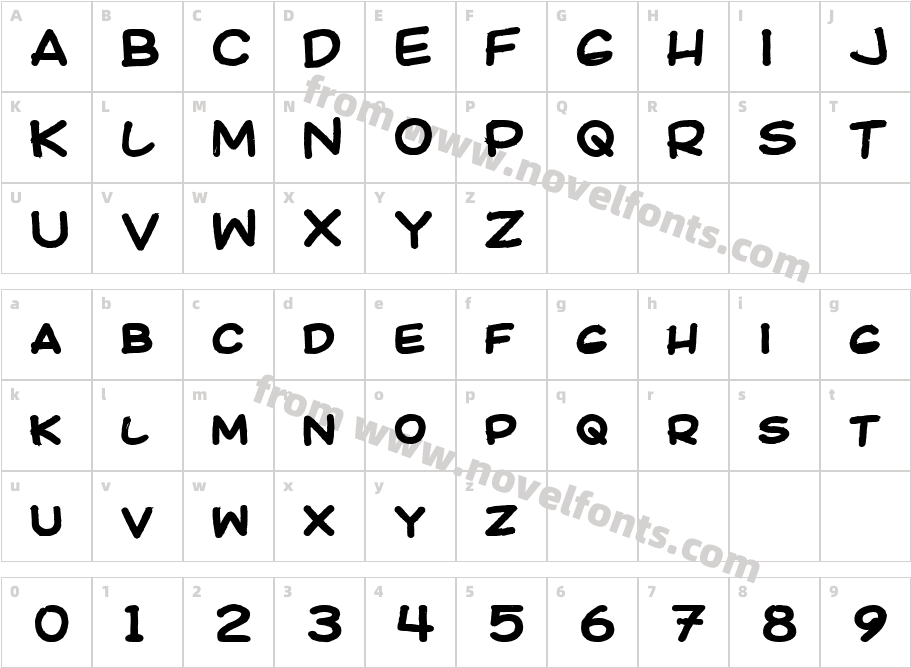 Ki Comic BoldCharacter Map