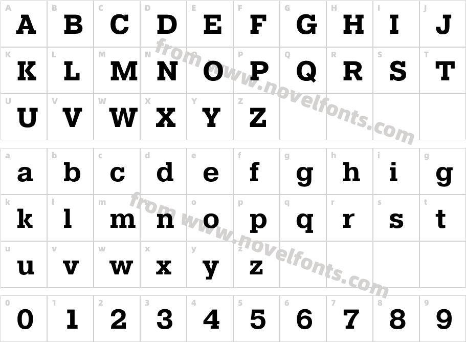 Pragmatica Slab BoldCharacter Map