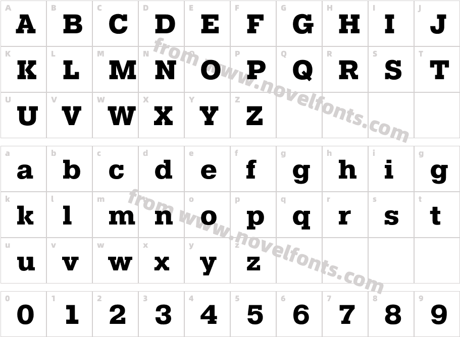 Pragmatica Slab Extra BoldCharacter Map