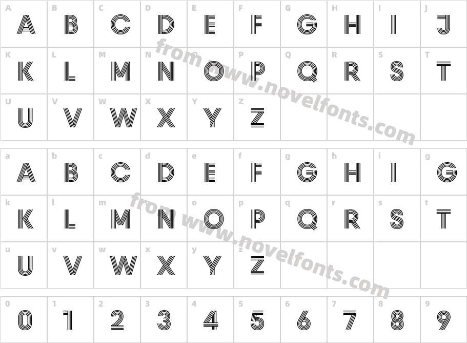 Prism SemiboldCharacter Map