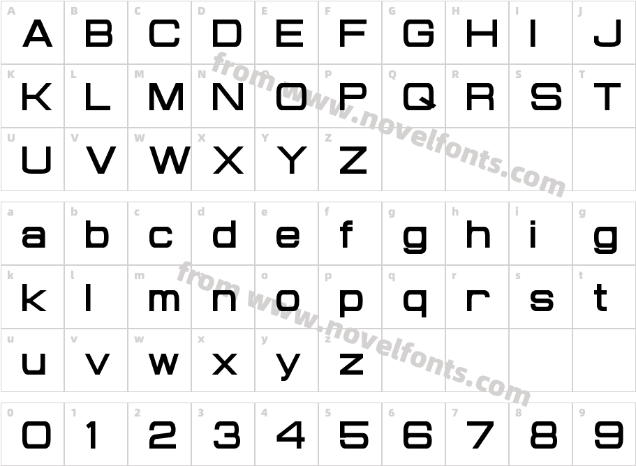 Probert BoldCharacter Map