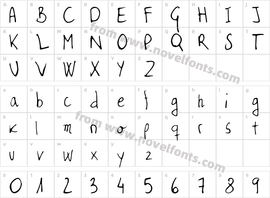 Pubinie NormalCharacter Map