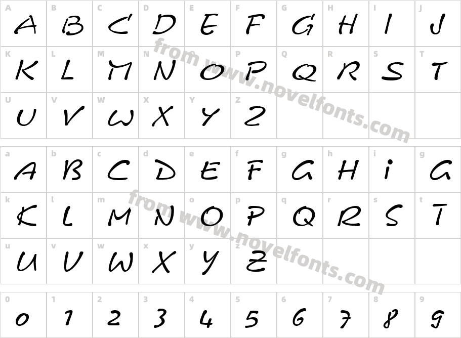 Pyxidium Quick RegularCharacter Map