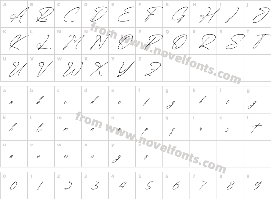 Qedgan Mellodysta Script ItalicCharacter Map