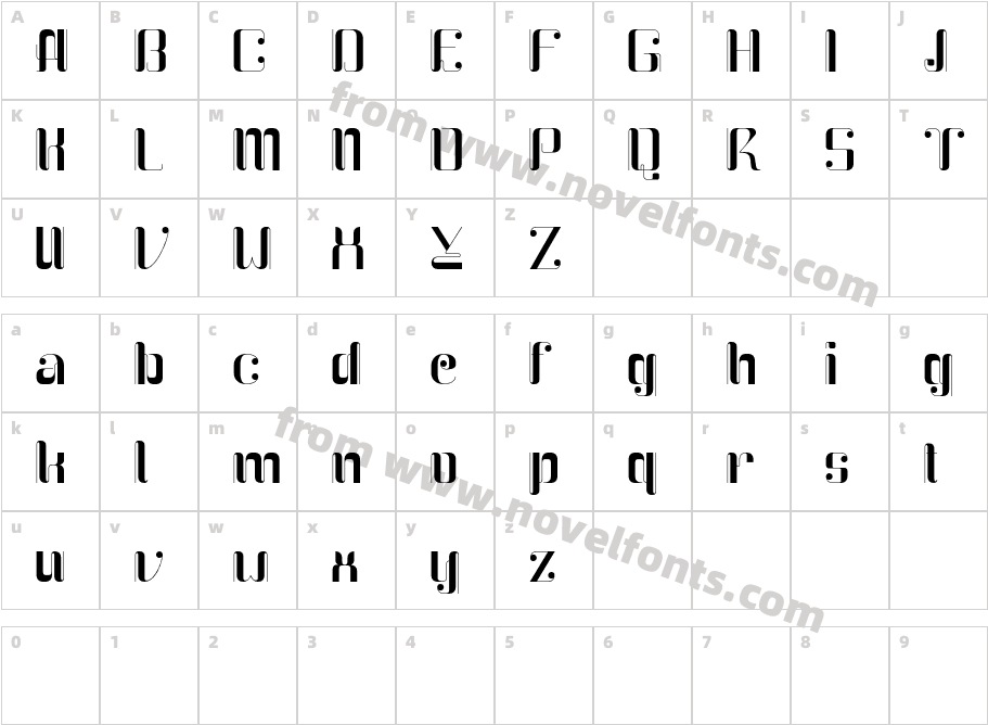 Qidung Swara Demo RegularCharacter Map