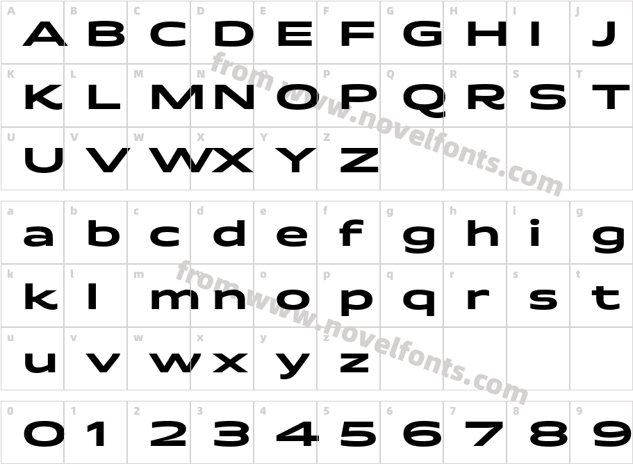 Quantum Latin BoldCharacter Map