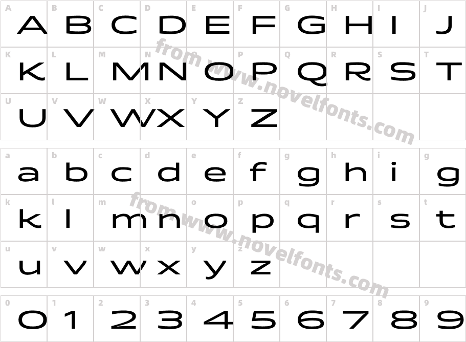 Quantum Latin MediumCharacter Map