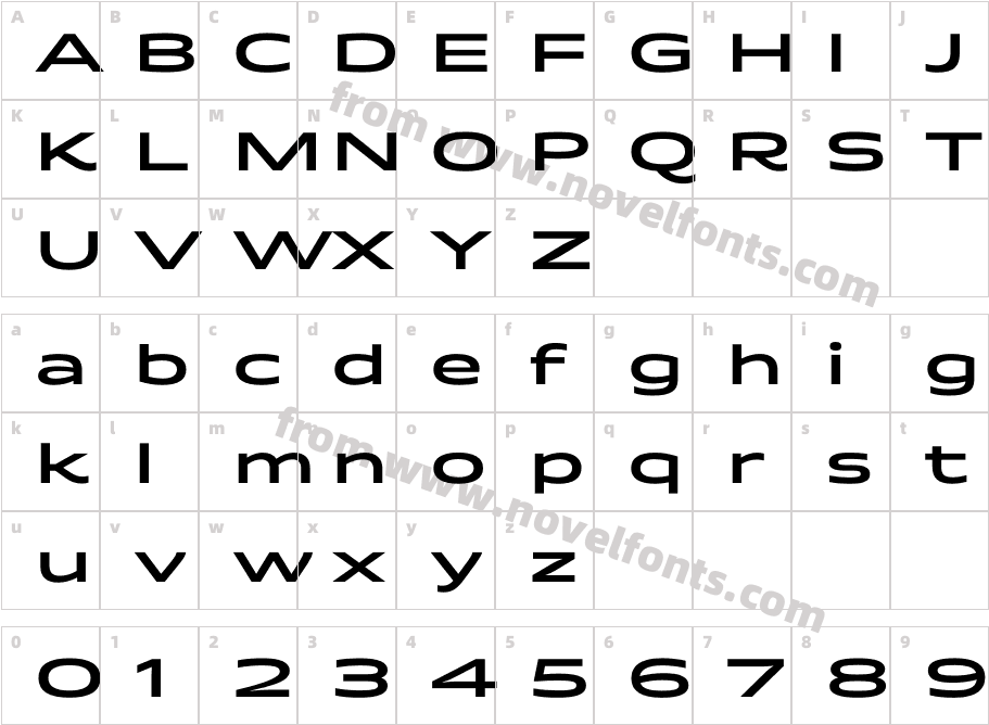 Quantum Latin SemiboldCharacter Map