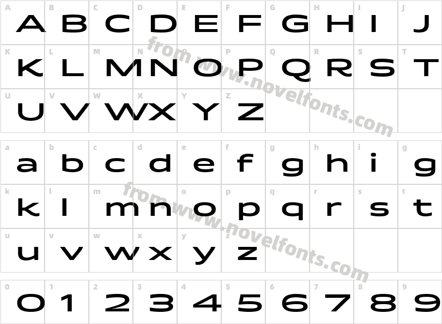 Quantum Latin SemiboldCharacter Map