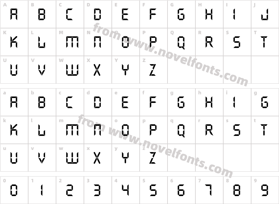 Quartz Regular DBCharacter Map