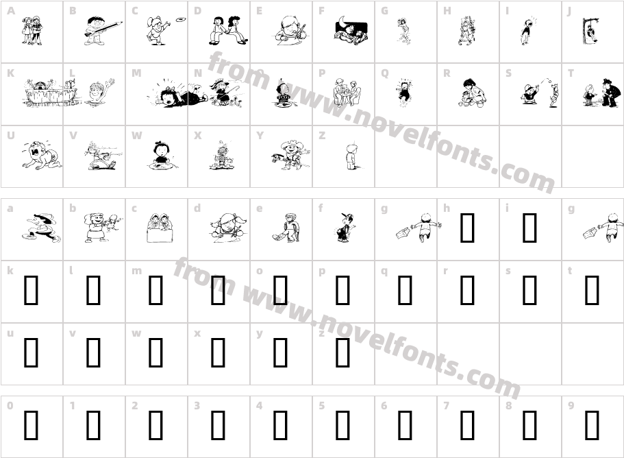 KiddieClip 2Character Map