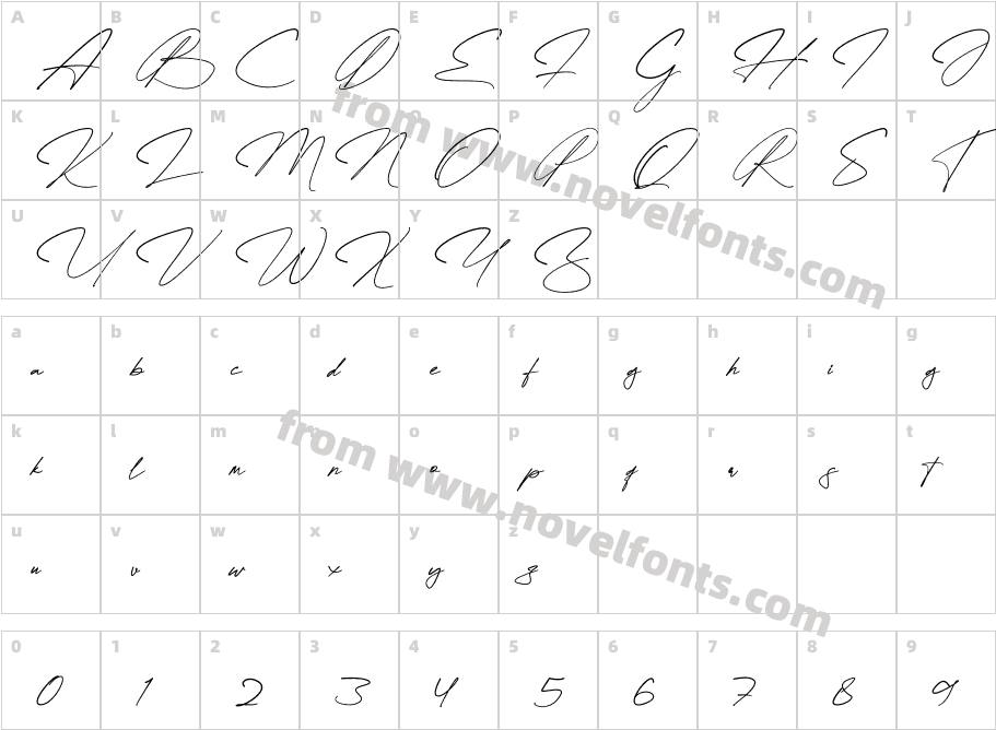 Quenttine Signature RegularCharacter Map