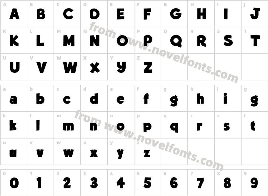 ROCKEY RegularCharacter Map