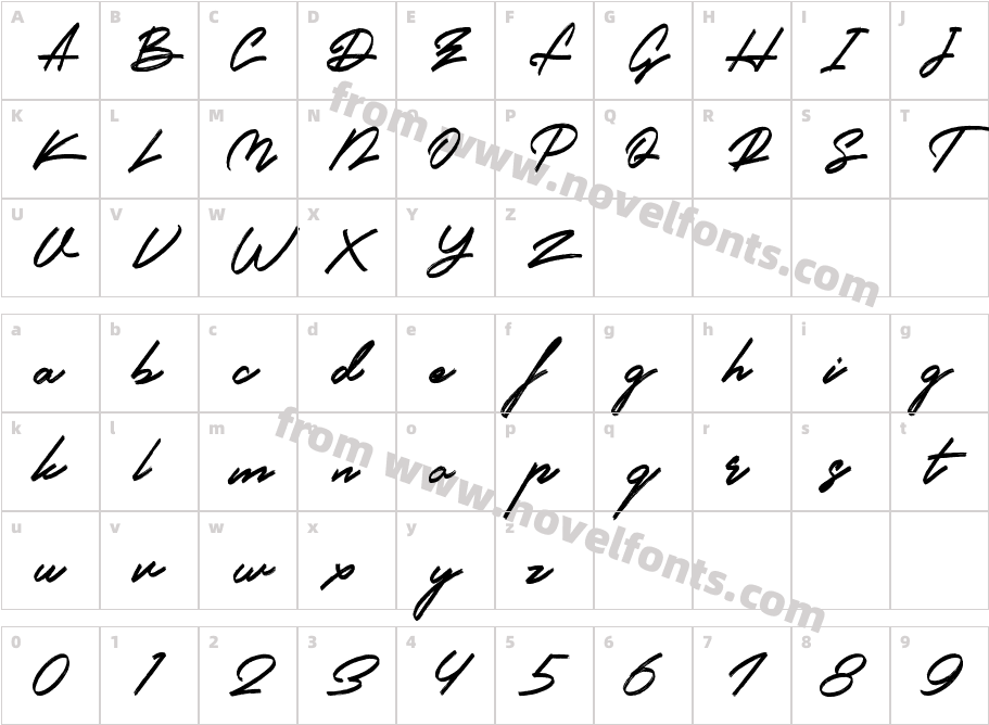 Rahim RegularCharacter Map