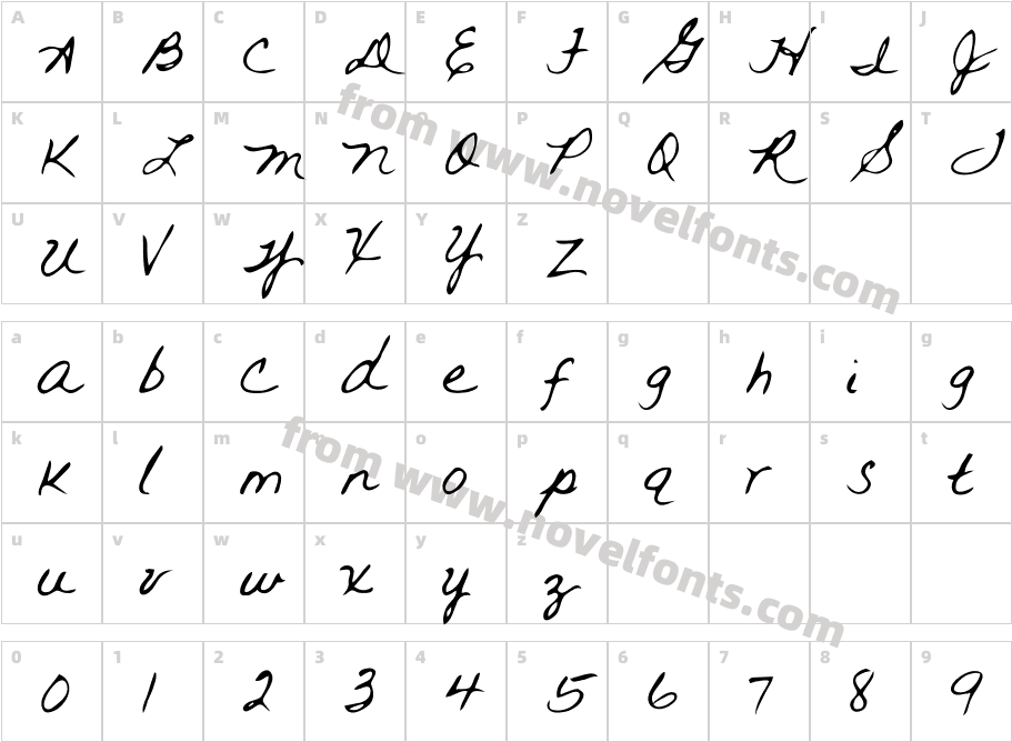 Rai RegularCharacter Map