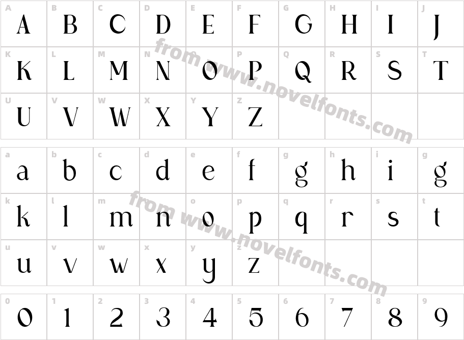 Ramole RegularCharacter Map