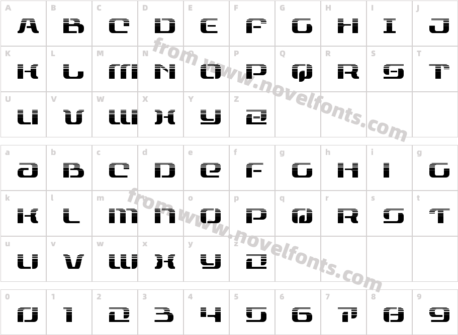 Range Paladin HalftoneCharacter Map