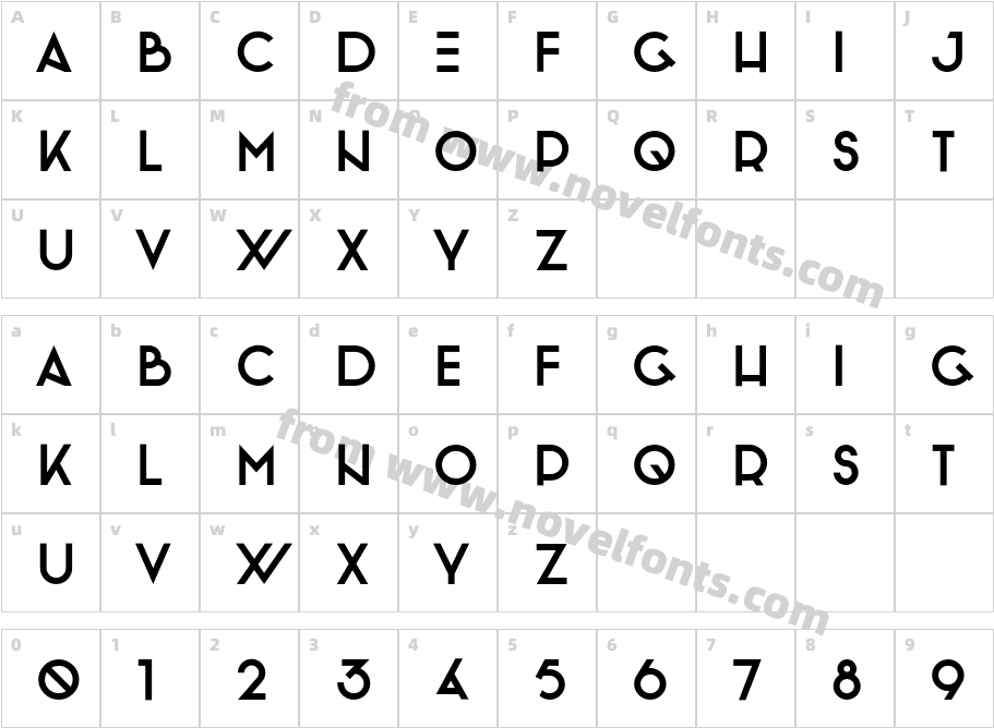 Recorda BoldCharacter Map
