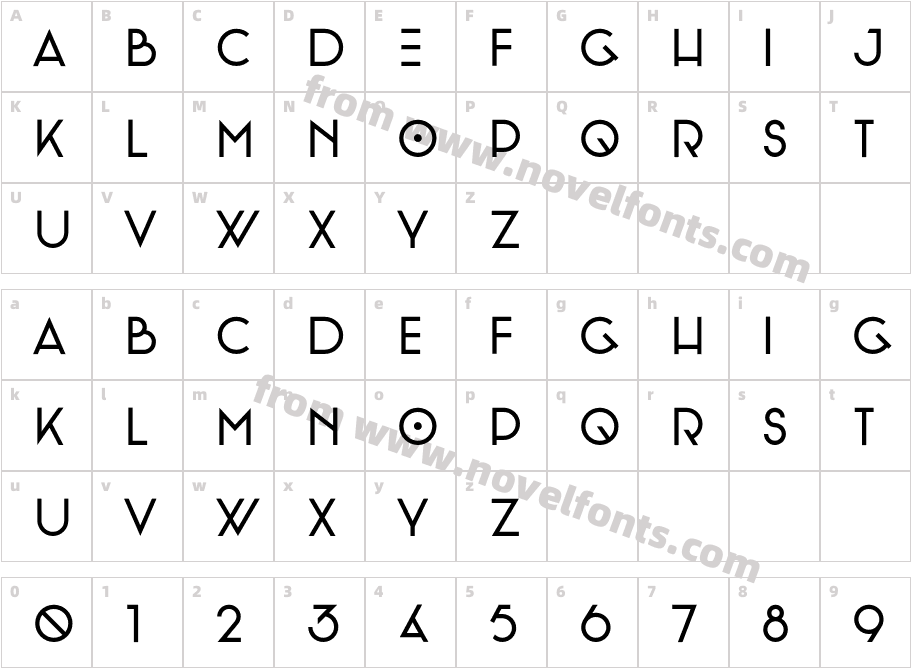 Recorda RegularCharacter Map