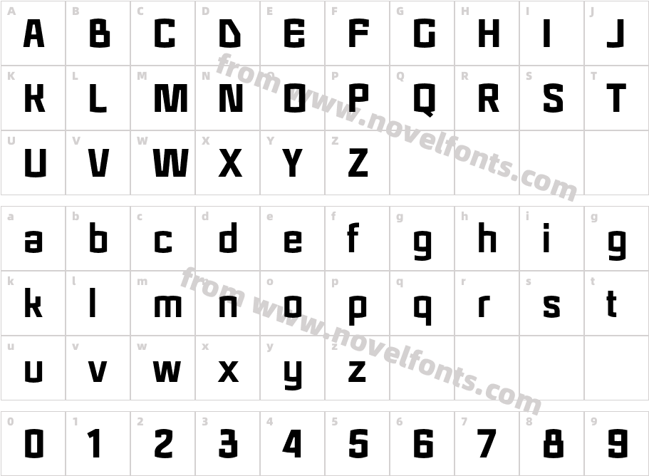 Regra Black RegularCharacter Map