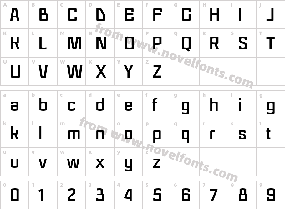 Regra BoldCharacter Map