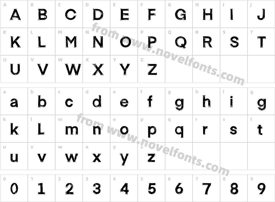 Rekt Free Personal RegularCharacter Map