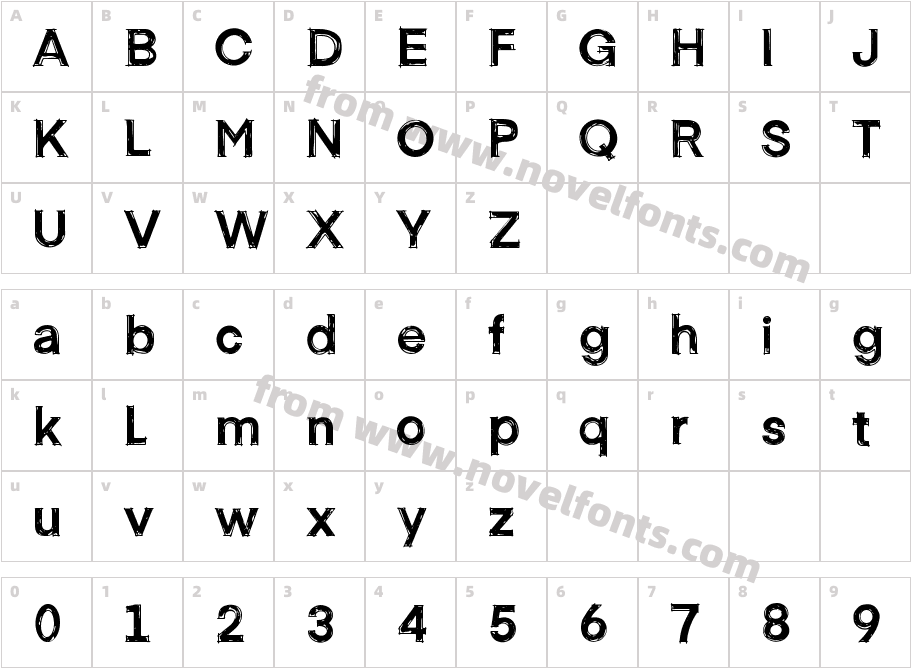 Rekt Free Personal RegularCharacter Map