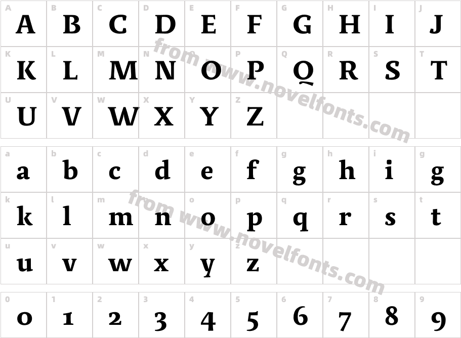 Relato BoldCharacter Map