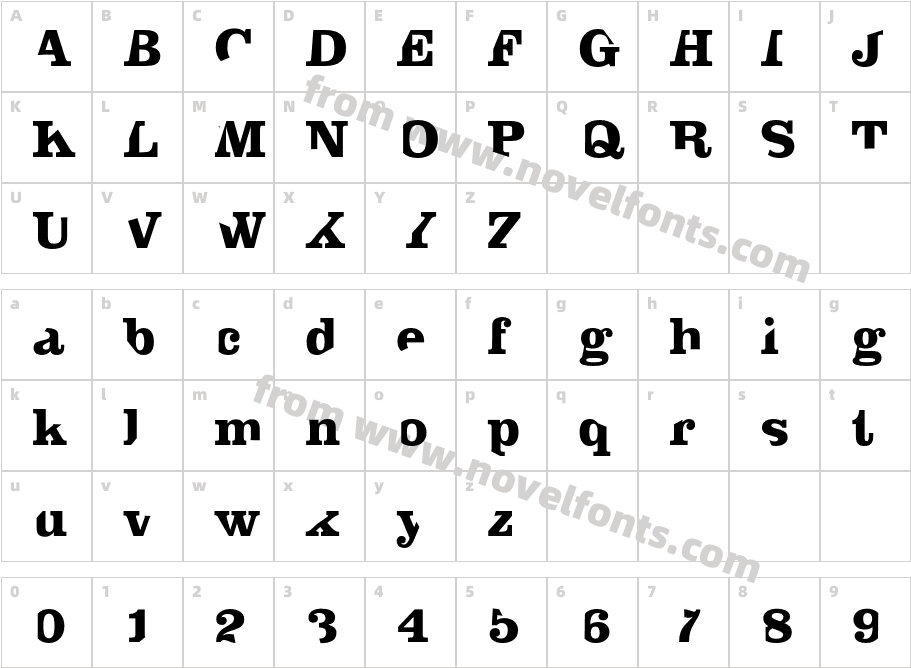 AmericanAnalogSetCharacter Map