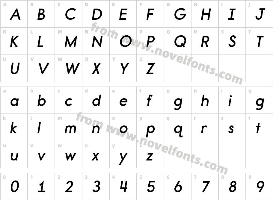 Report School Rg Bold ItalicCharacter Map