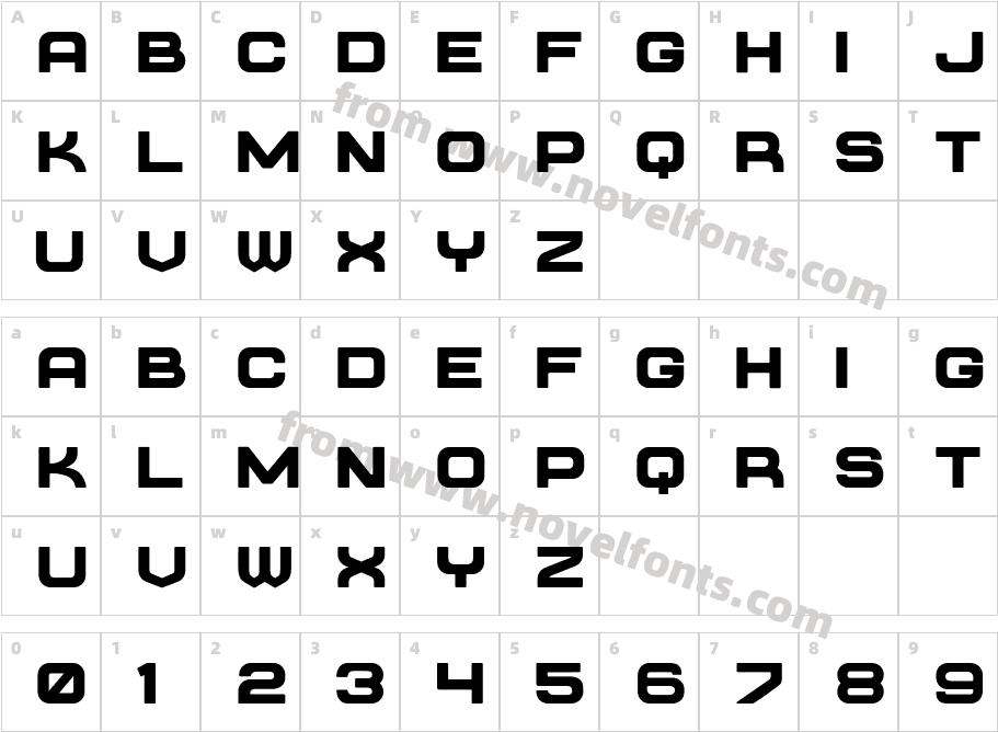 Requesta BoldCharacter Map