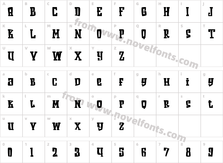 Restoe IboeCharacter Map