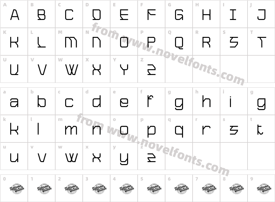 Rexus Cyber DEMO VERSIONCharacter Map