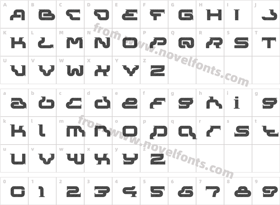 Rezzzistor Stripes 4FCharacter Map