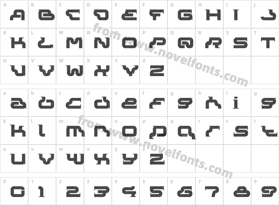 Rezzzistor Stripes 4FCharacter Map