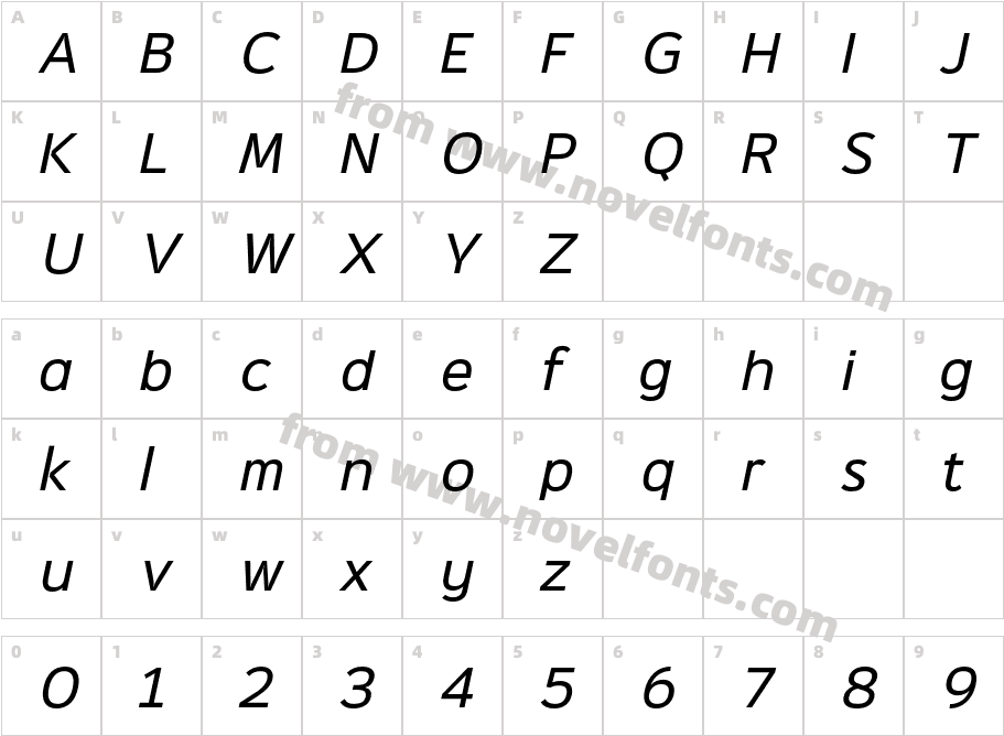 Rigo Regular5Character Map