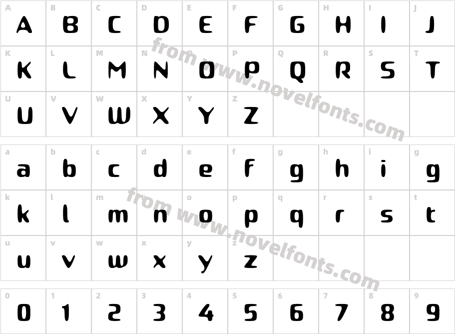 Roboo 4FCharacter Map