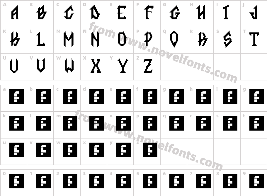 Rock It Font RegularCharacter Map
