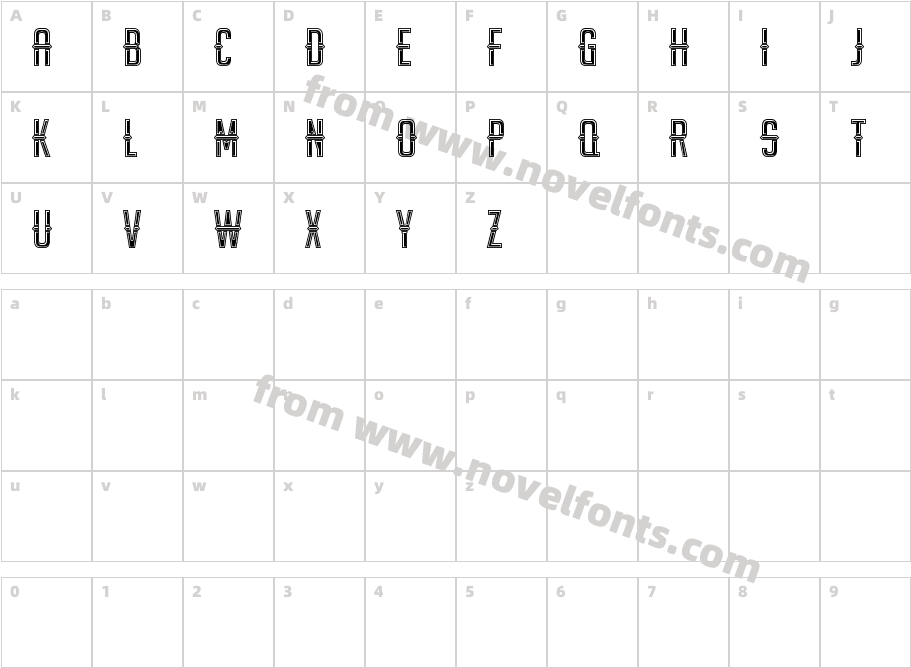 Rock On_1Character Map