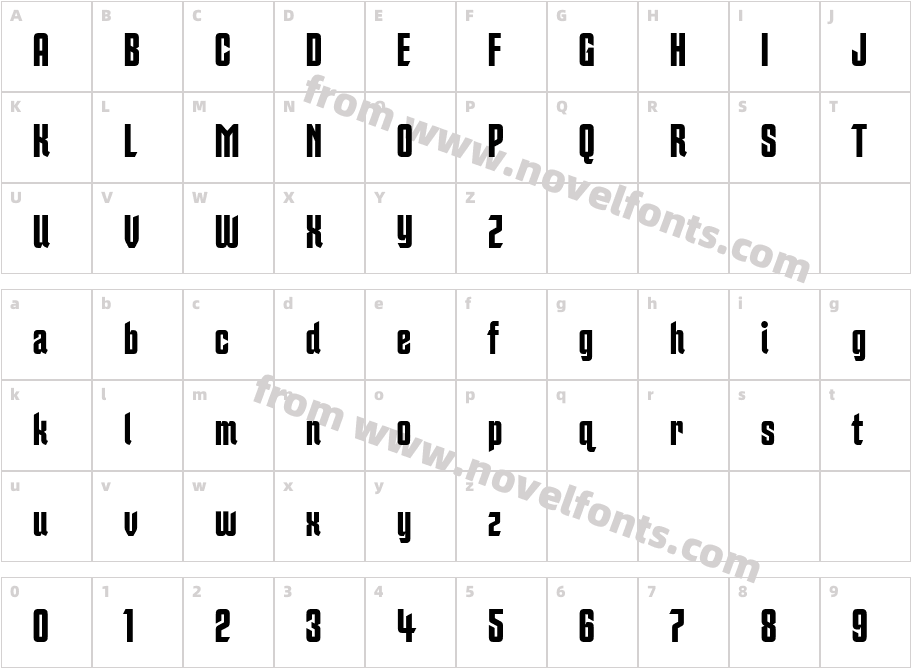 RockportBF BoldCharacter Map