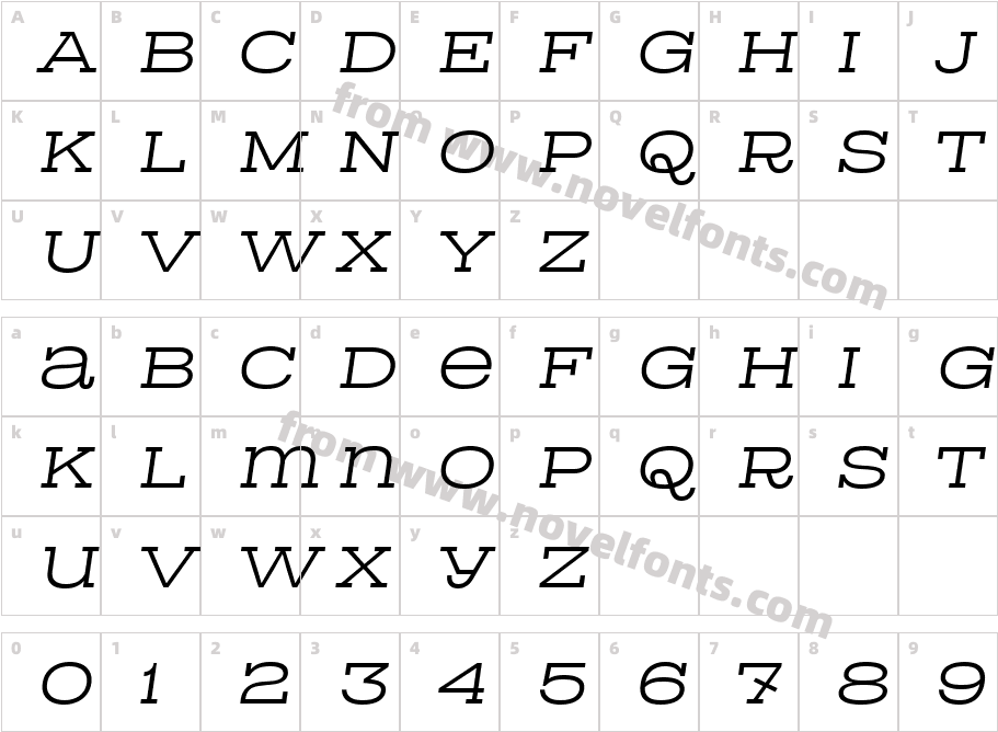 Rodeqa Slab 4F ItalicCharacter Map