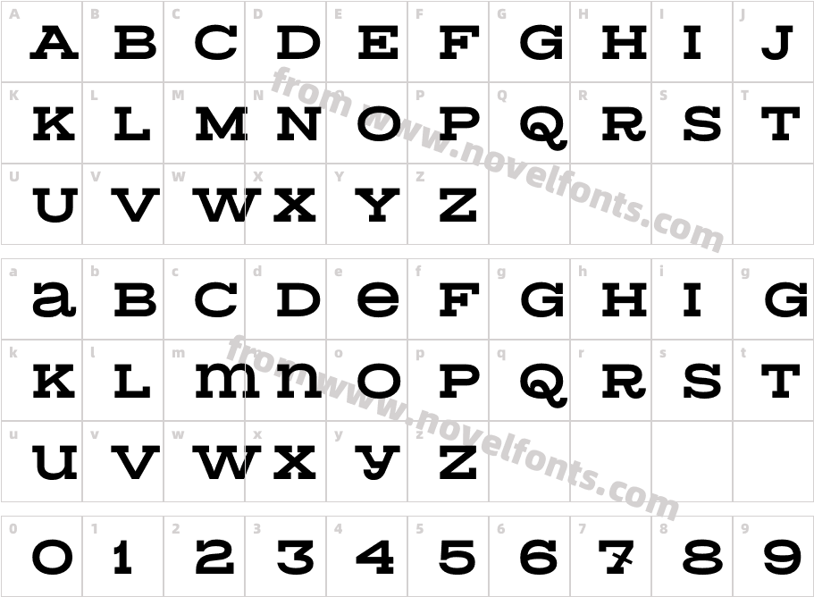 Rodeqa Slab 4F SemiboldCharacter Map
