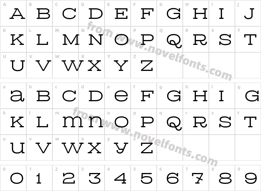 Rodeqa Slab 4FCharacter Map