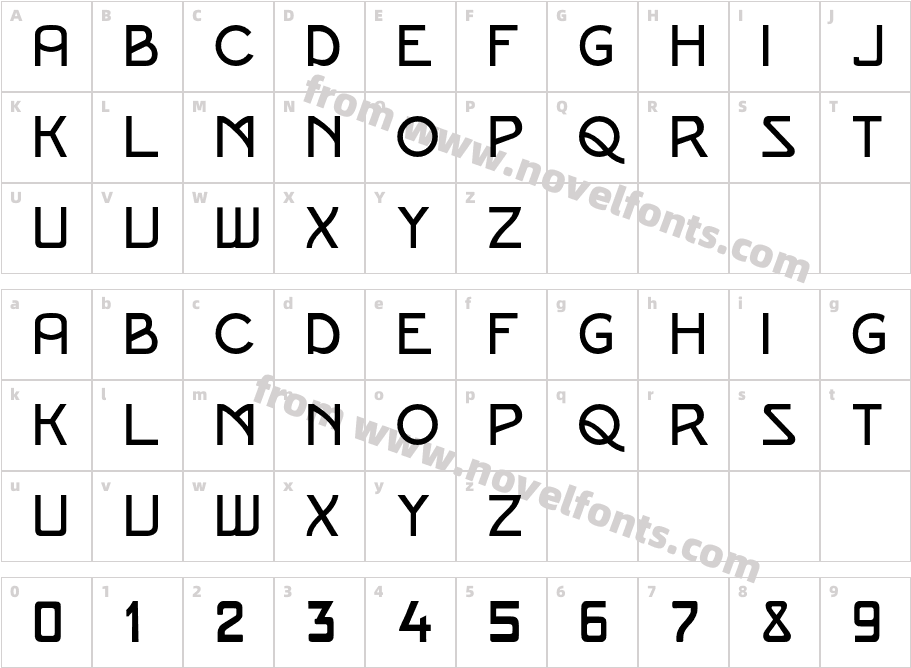 Rodina Nesselova Demo versionCharacter Map